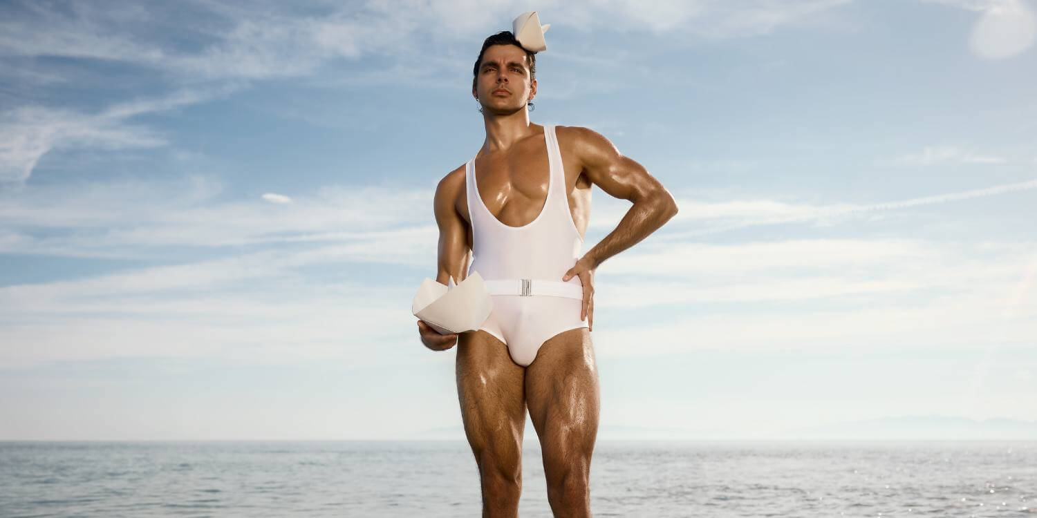 Gay and Gender Bending Men's Gay Bikinis and Mankini One Piece Swimsuits