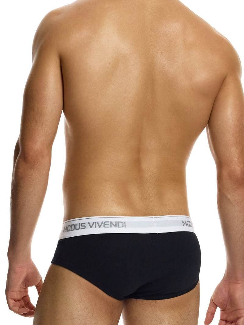 Mens MODUS VIVENDI Staple Eco-Cotton Brief