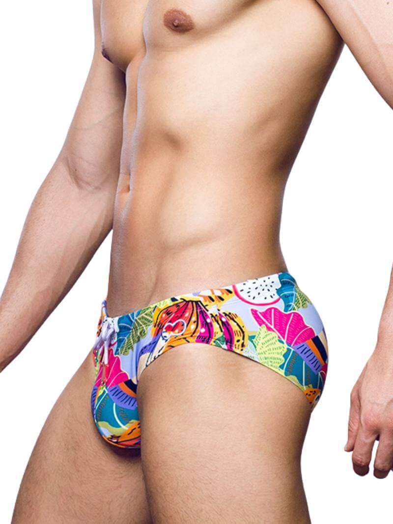 2eros Men's Aves Flower Print Swim Brief