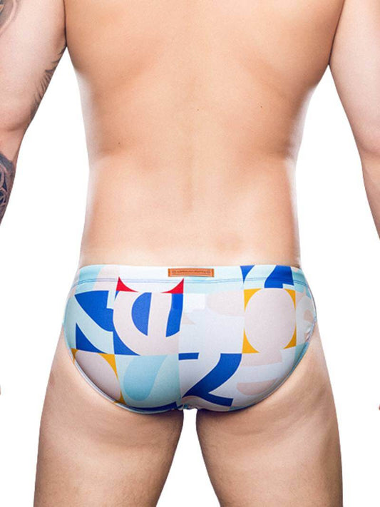 2eros V10 Insignia Geometric Print Mens Swimwear Brief
