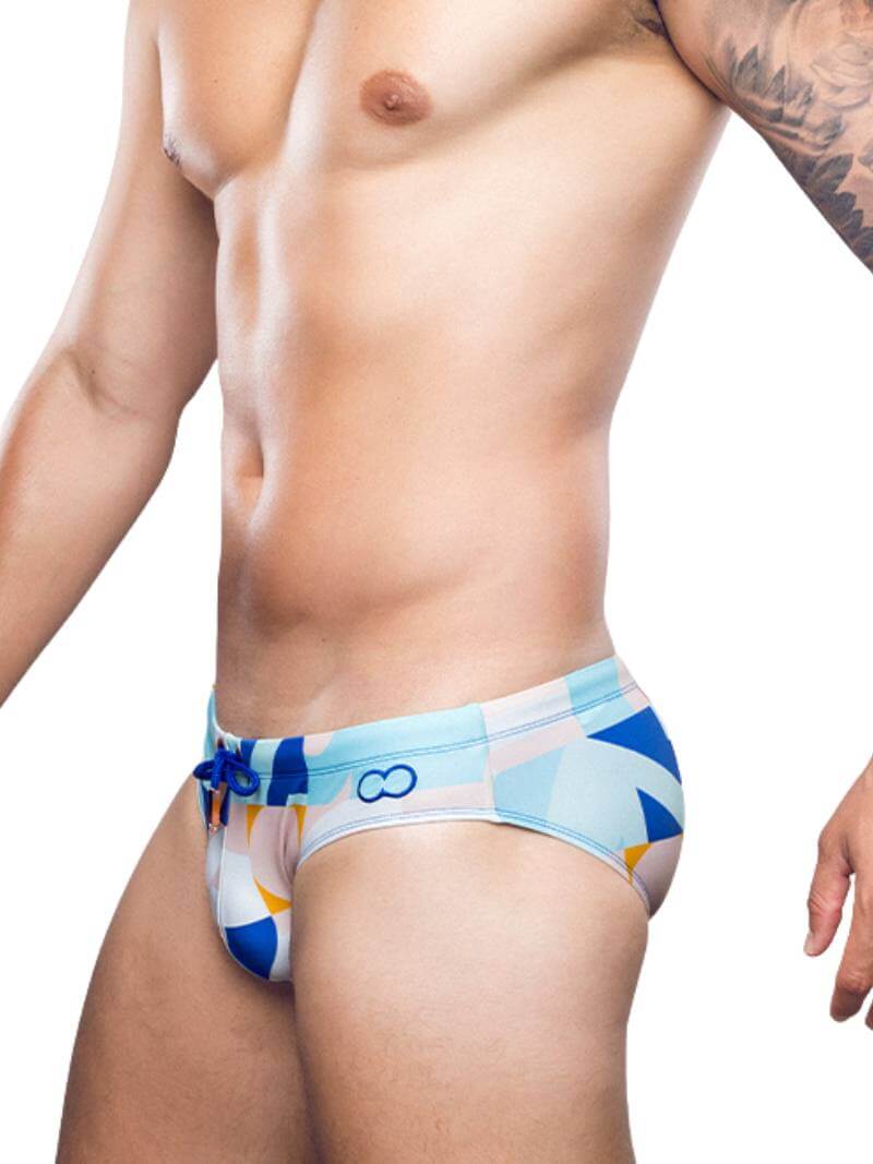 2eros V10 Insignia Geometric Print Mens Swimwear Brief