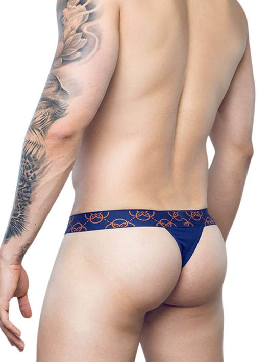 2eros Mens Breathable Mesh Himeros Thong Underwear Navy