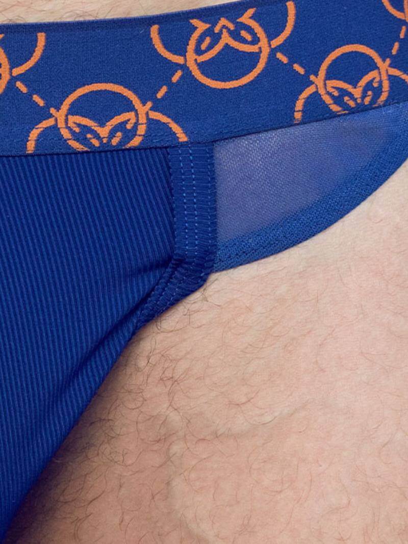 2eros Mens Breathable Mesh Himeros Thong Underwear Navy