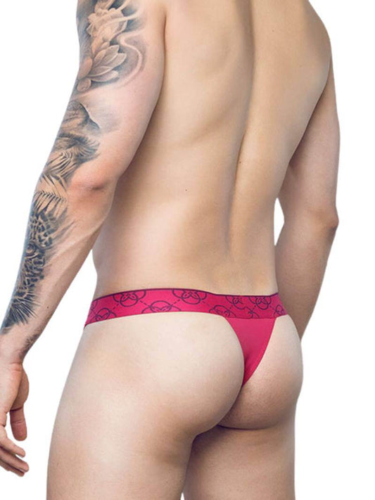 2eros Mens Breathable Mesh Himeros Thong Underwear Raspberry
