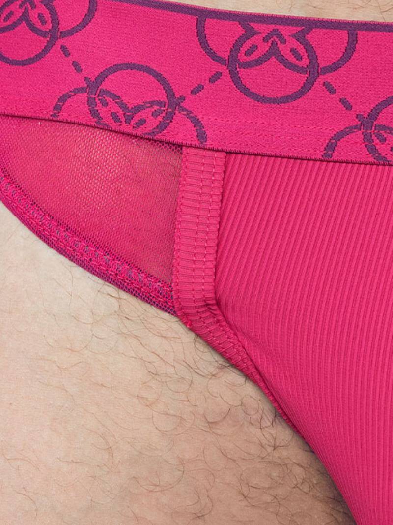 2eros Mens Breathable Mesh Himeros Thong Underwear Raspberry