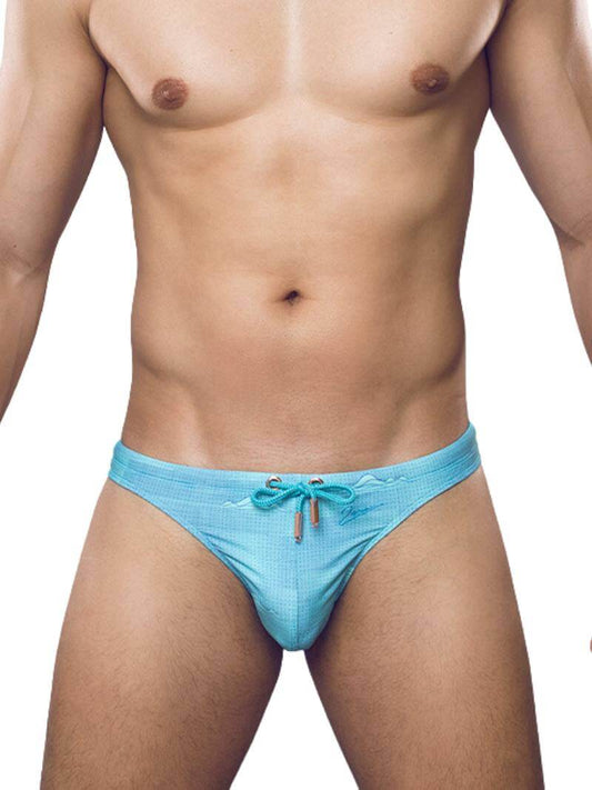 Mens Nautical Print Swimming Briefs