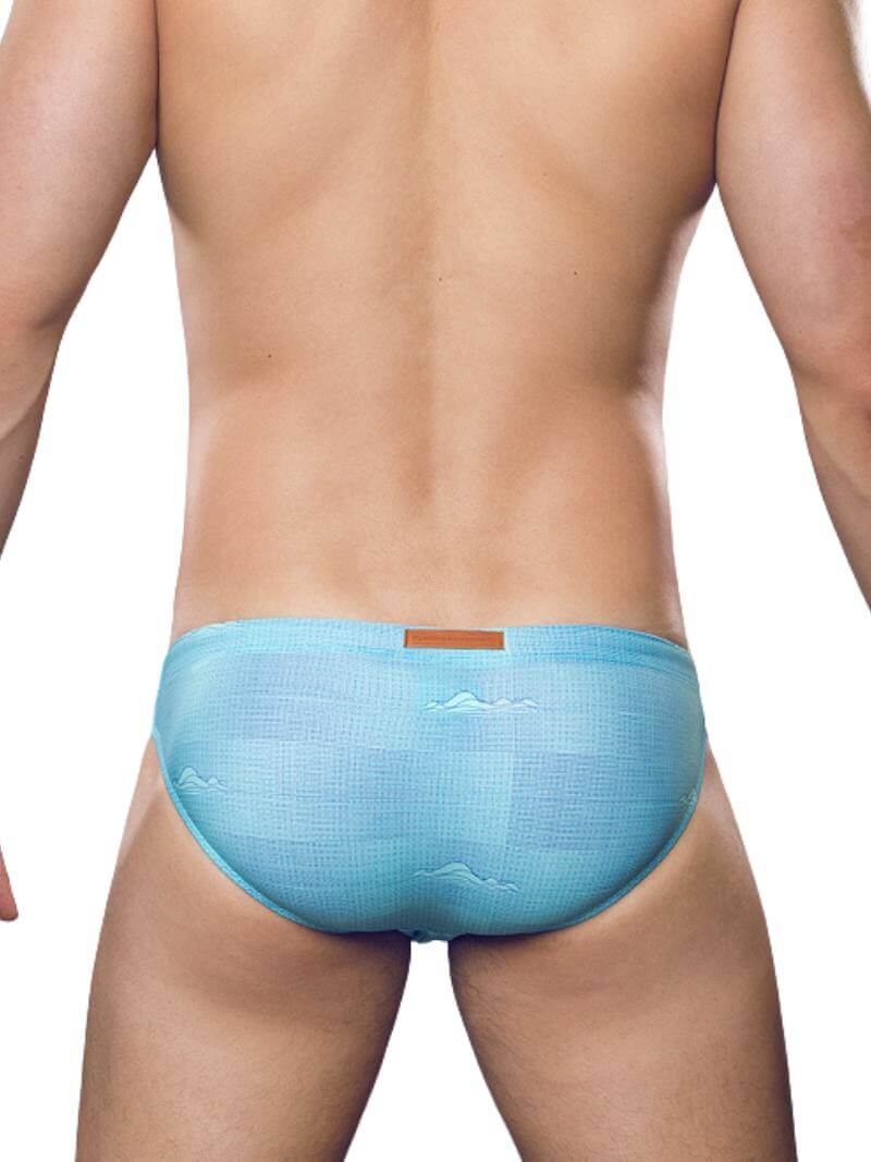 Mens Nautical Print Swimming Briefs