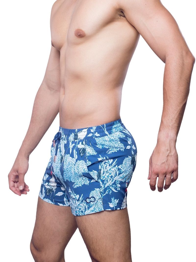 2eros Men's Swim Shorts with Oriental Print