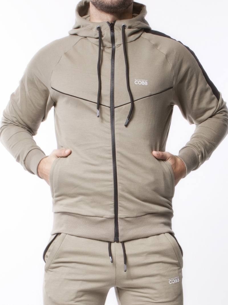 Alexander Cobb Men's Zipped Lightweight Cotton Hoodie