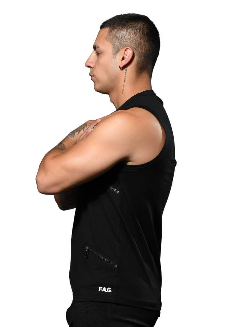 Men's Andrew Christian F.A.G. Zipper Tank Top