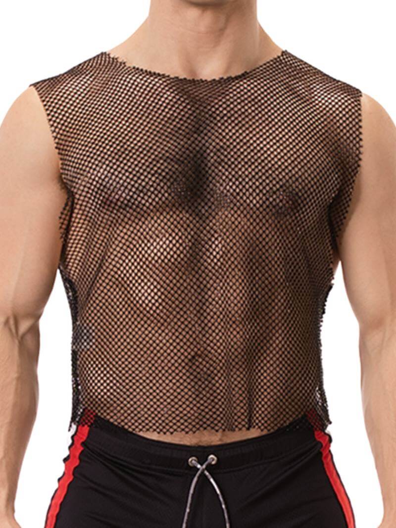 BARCODE Berlin Bling Mesh Tank Top
