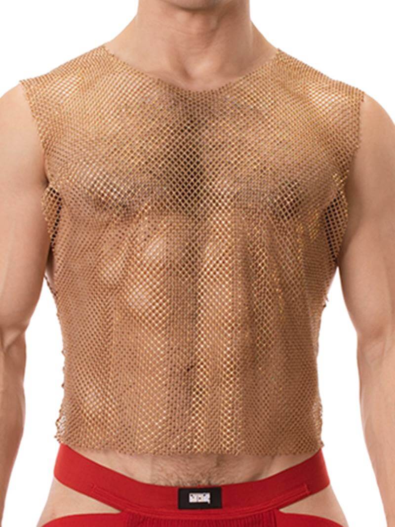 BARCODE Berlin Bling Mesh Tank Top