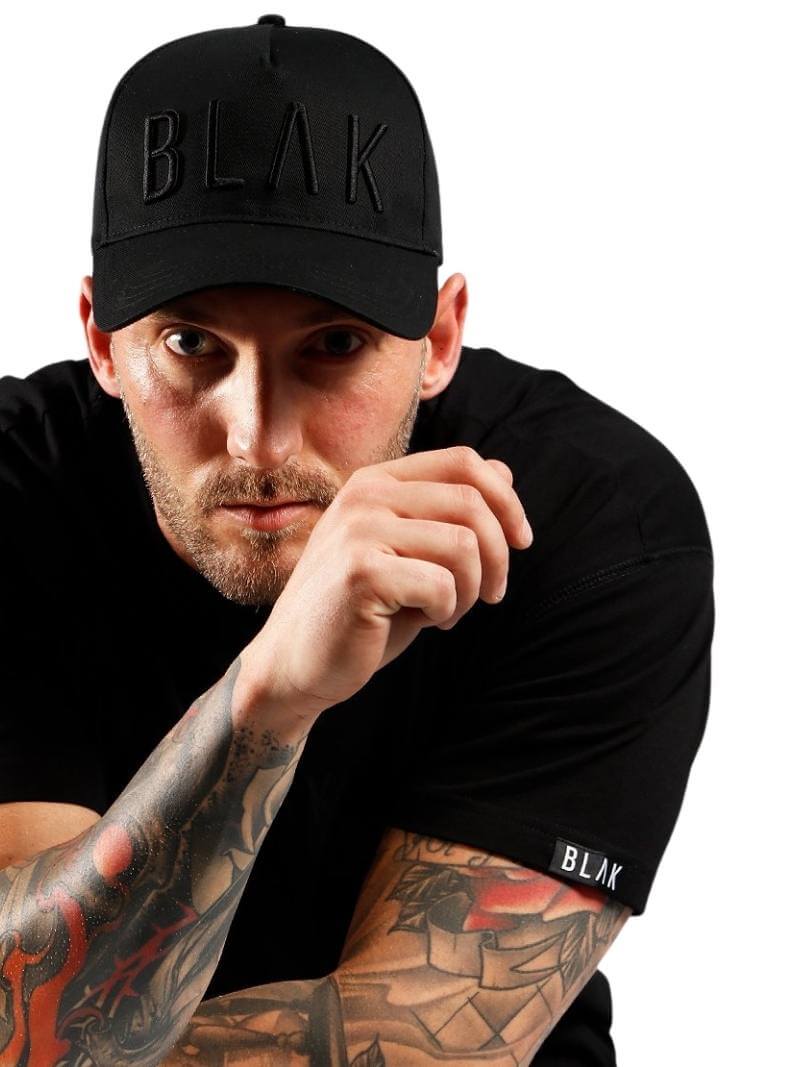 Mens BLAK Embroidered Cap