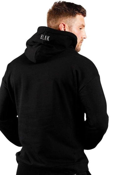 Mens BLAK Reflective Logo Oversized Hoodie