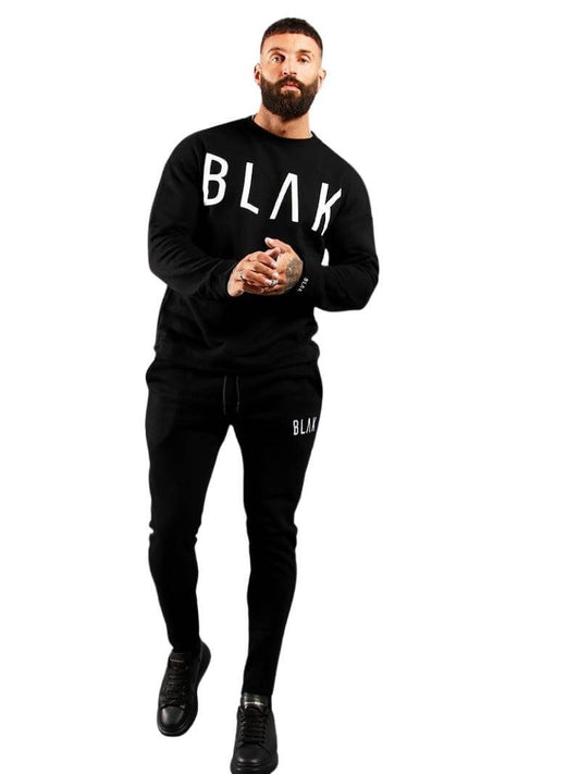 Mens BLAK Oversized Sweater, Large Logo