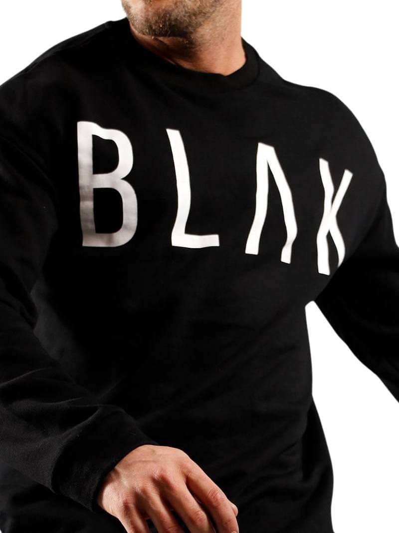 Mens BLAK Oversized Sweater, Large Logo