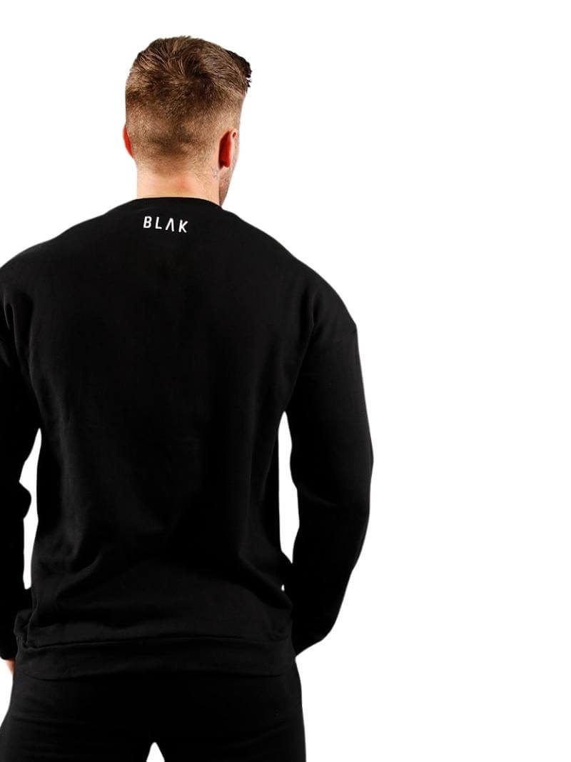 Mens BLAK Oversized Sweater, Large Logo