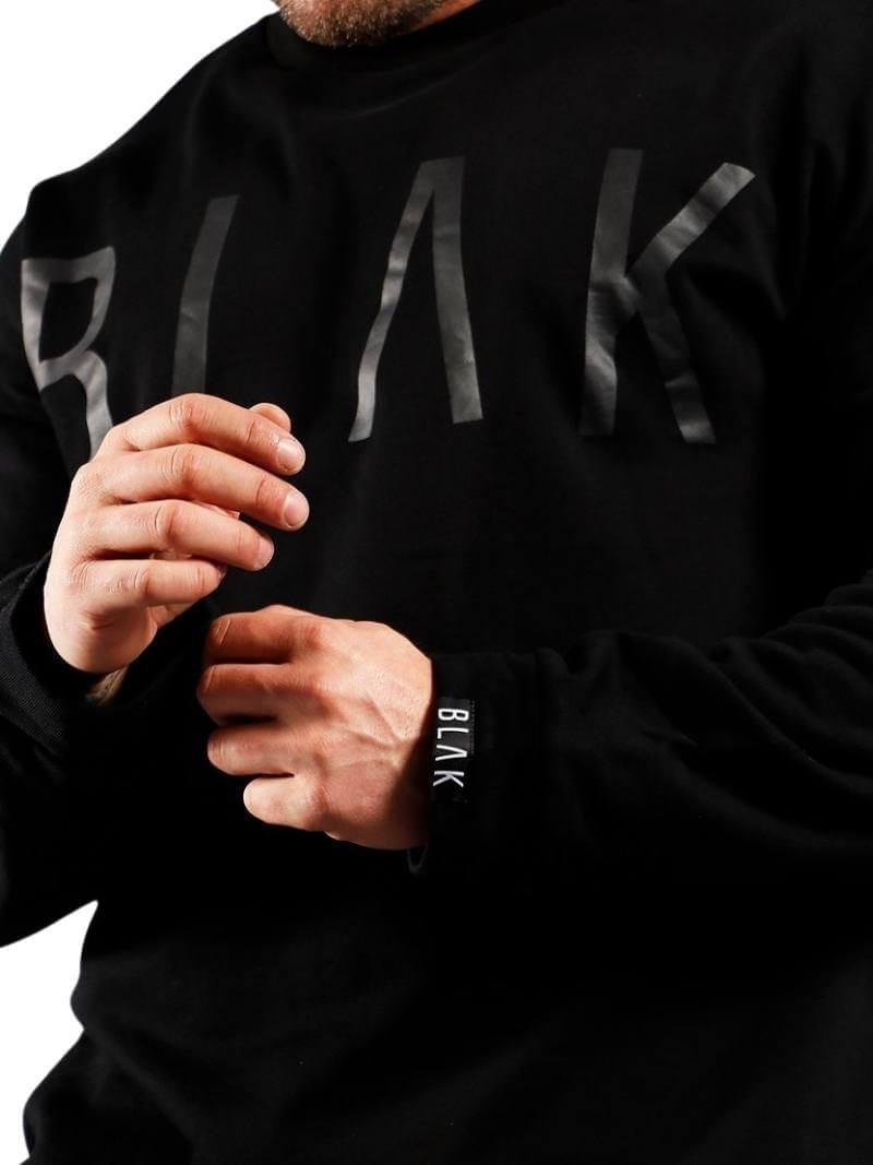 Mens BLAK Oversized Sweater, Large Logo