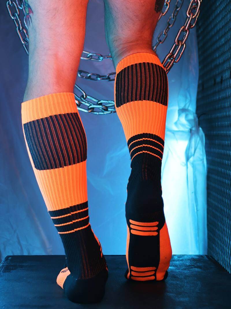Mens Breedwell Hypnotix Neon Rave Knee-High Socks