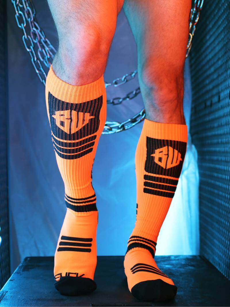 Mens Breedwell Hypnotix Neon Rave Knee-High Socks
