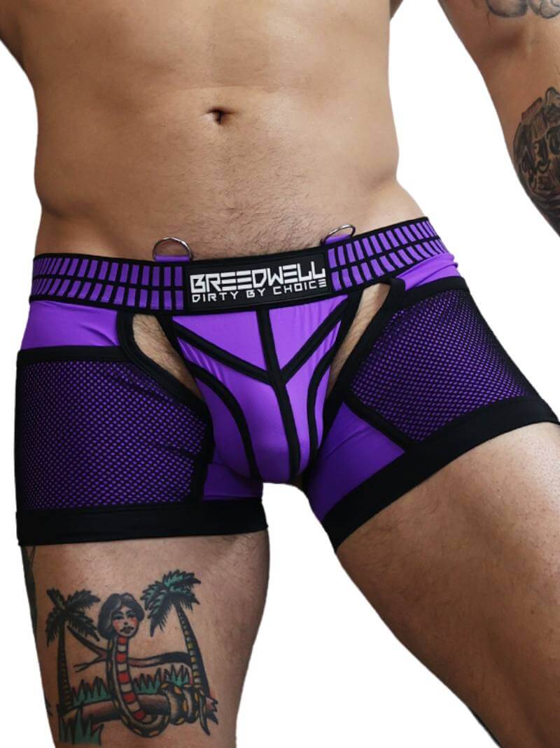 Mens Breedwell Purpleicious Hybred Chock Backless Boxer