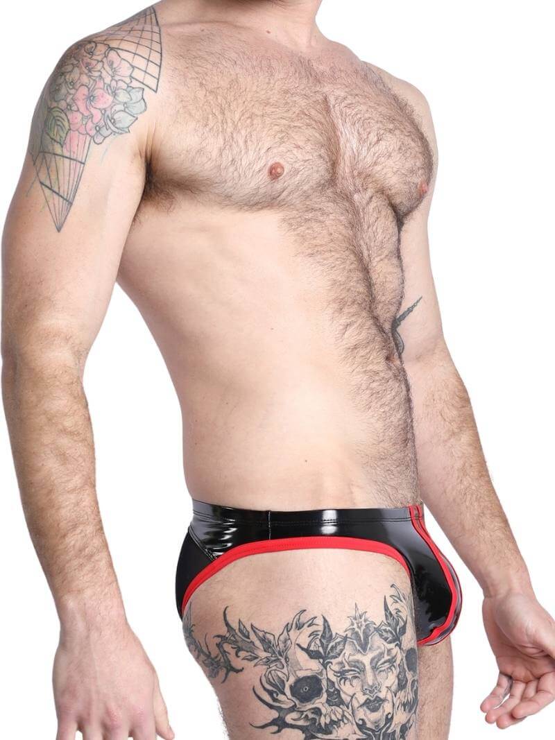 Mens CellBlock13 Black Chrome Low Rise Brief