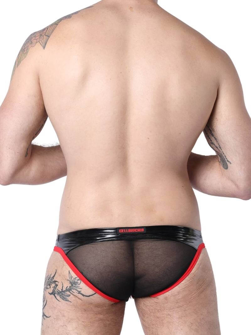 Mens CellBlock13 Black Chrome Low Rise Brief