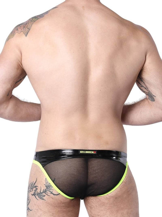 Mens CellBlock13 Black Chrome Low Rise Brief