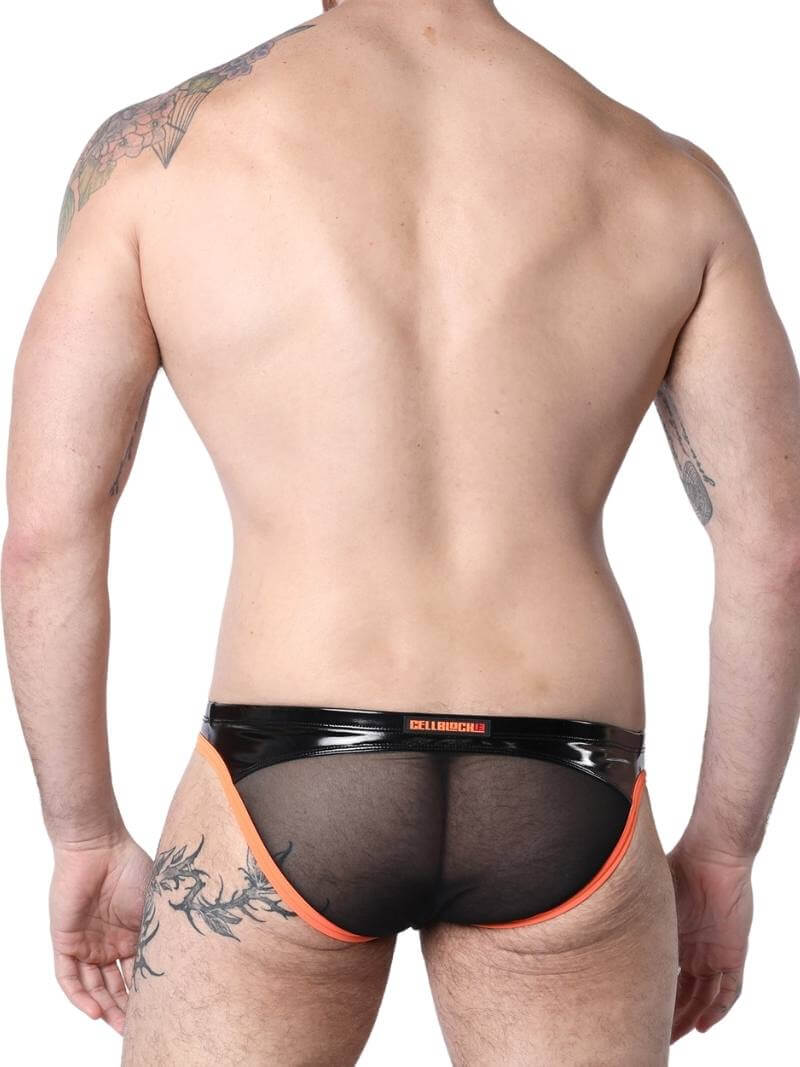 Mens CellBlock13 Black Chrome Low Rise Brief