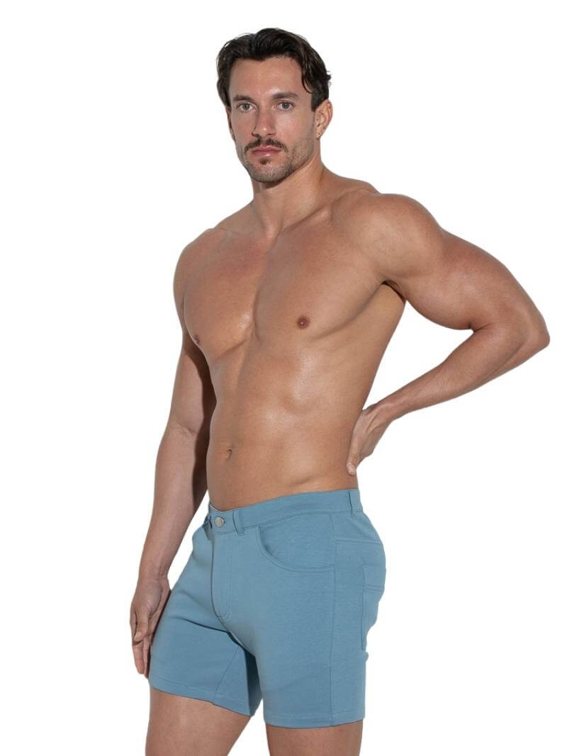 CODE22 5 Pocket Short: Mid-Thigh Length