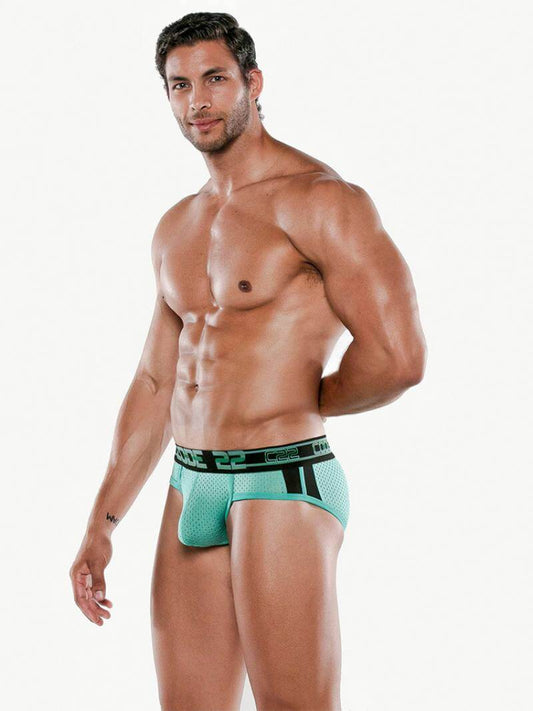 CODE22 Men's Bright Mesh Brief