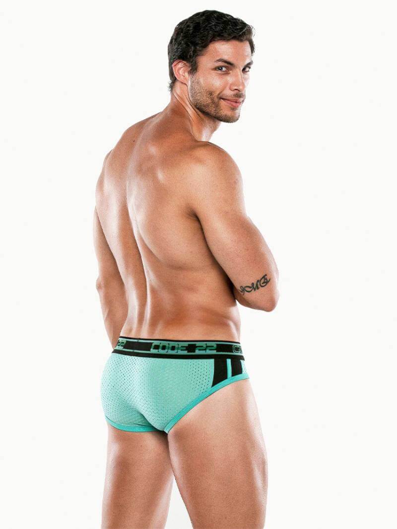 CODE22 Men's Bright Mesh Brief