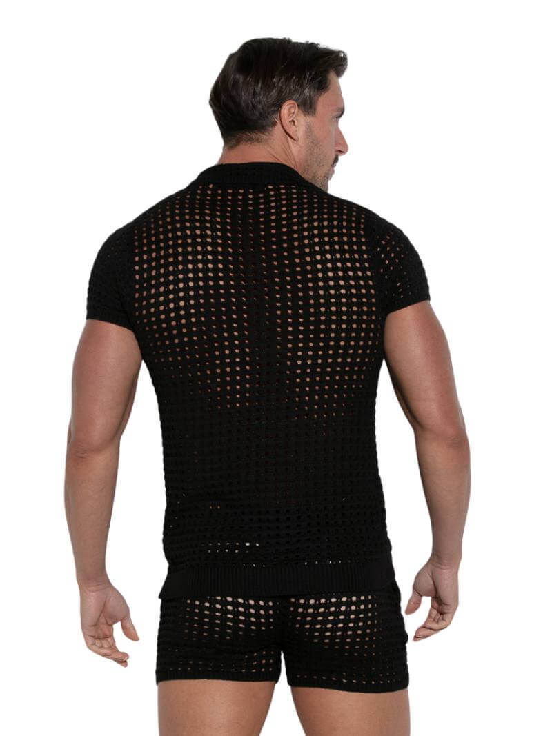 CODE 22 Diamond Knit Polo Shirt