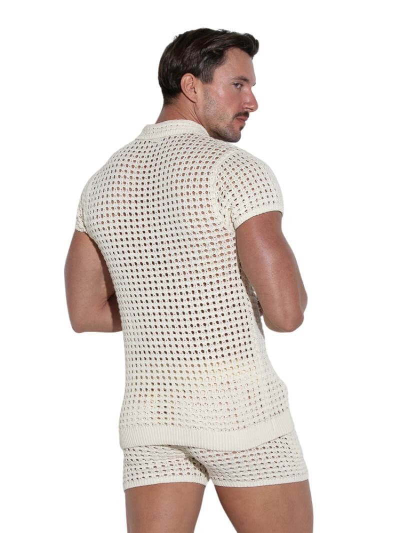 CODE 22 Diamond Knit Polo Shirt