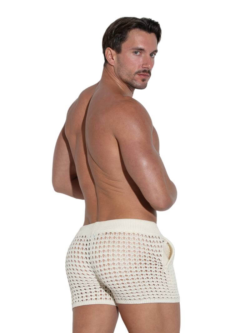 CODE 22 Men's Diamond Knit Short-Leg Gay Short