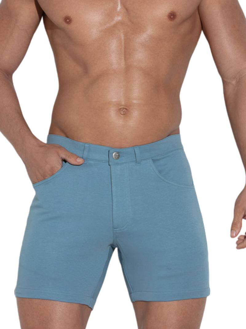 CODE22 5 Pocket Short: Mid-Thigh Length