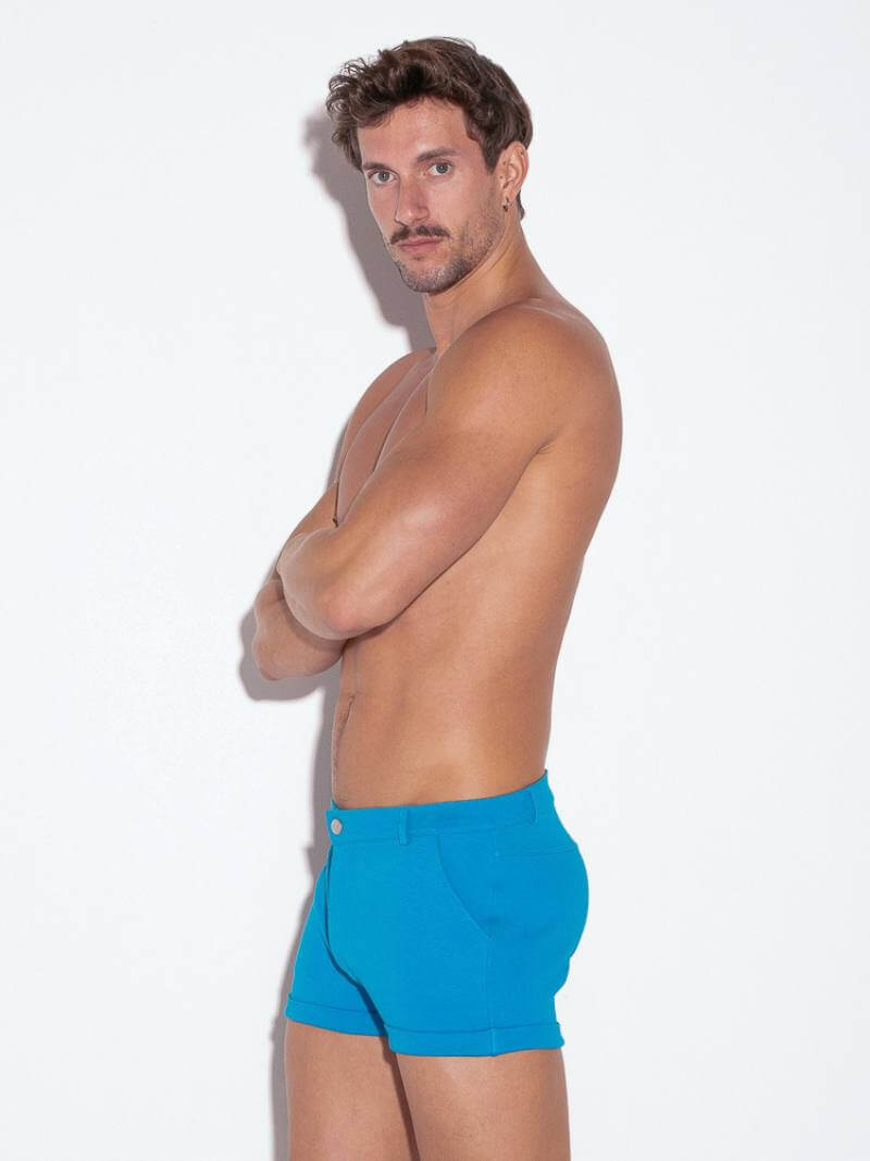 CODE22 Men's Mini Pocket Short in Blue