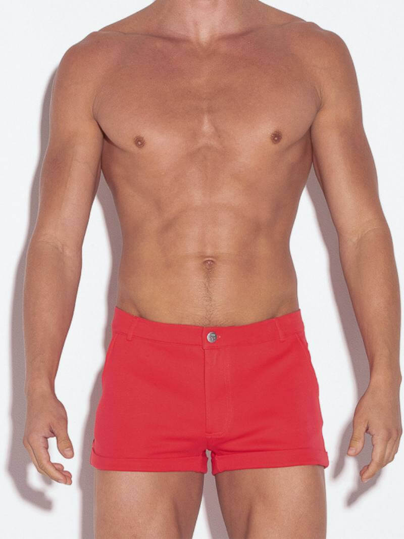 CODE22 Men's Mini Pocket Short in Coral
