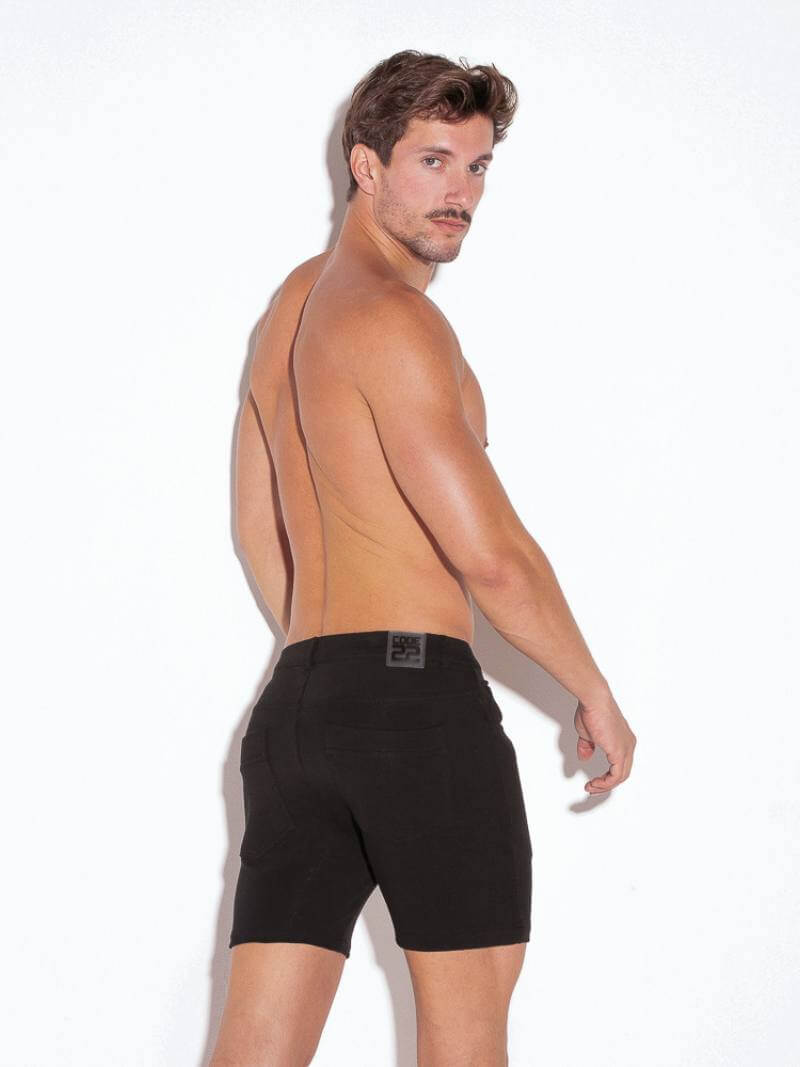 CODE22 Men's Summer Pocket Shorts in Black