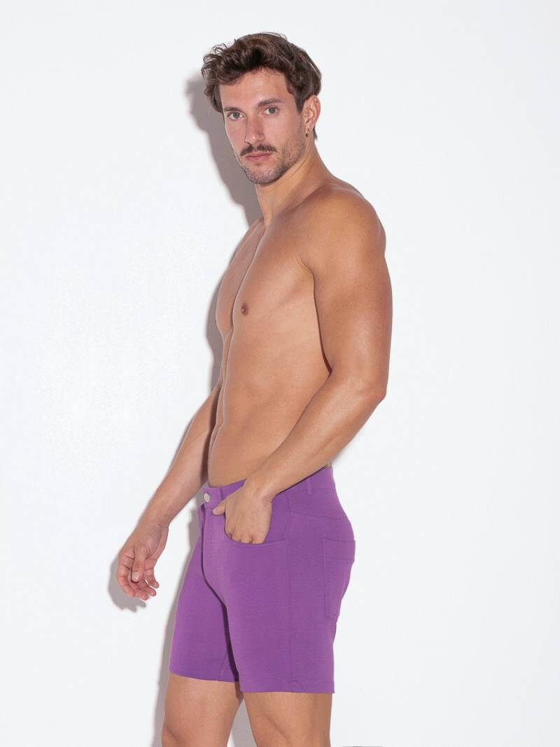 CODE22 Men's Pocket Shorts with Mid-Thigh Leg Length