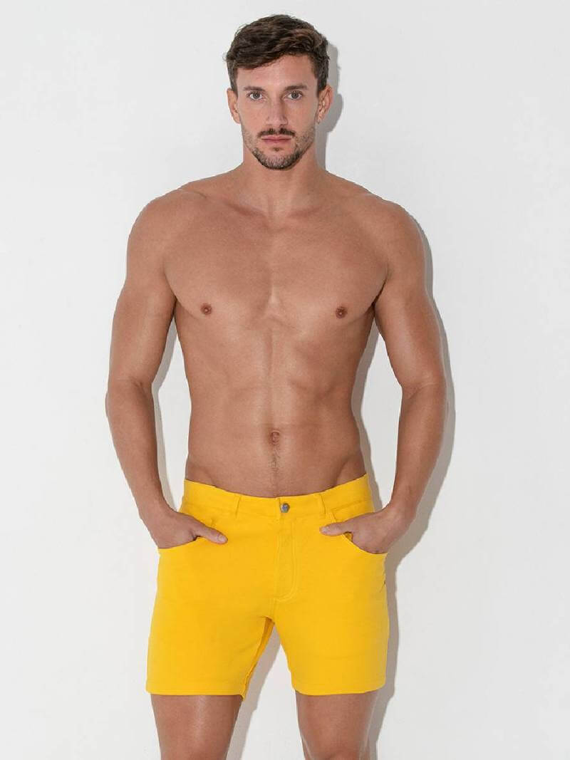 CODE22 Men's Pocket Shorts Yellow
