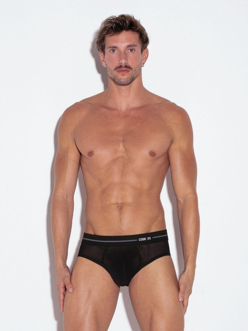 CODE22 Men's Sheer Mesh See-Through Brief