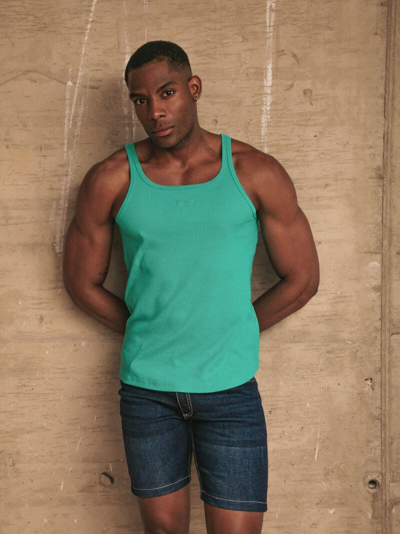 Model Wearing CODE 22 Men's Designer Vest