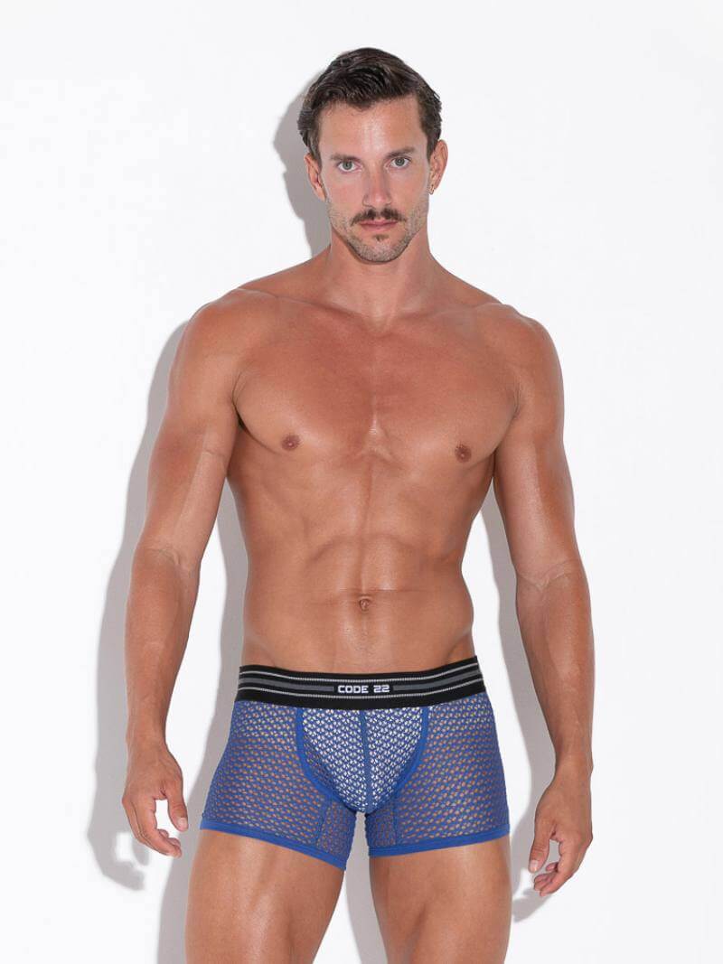 CODE22 Men's Openwork Jacquard Boxer Trunk
