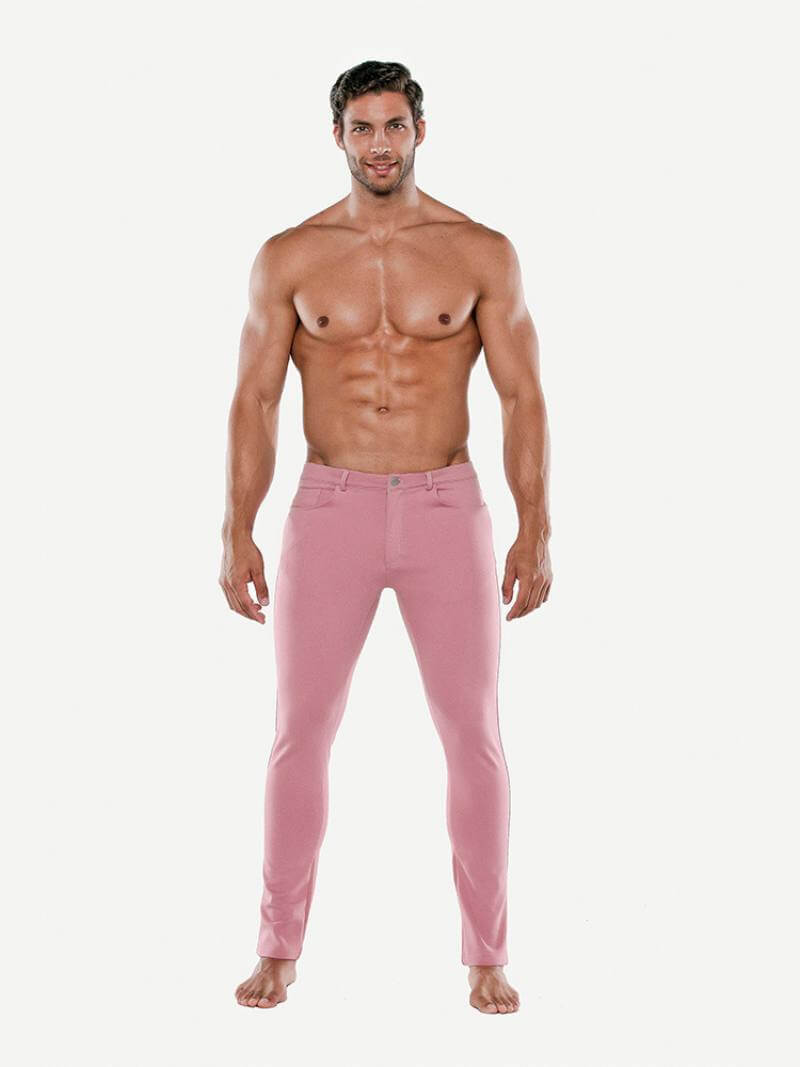 CODE22 Men's Utility Stretch-Fit Pink Pants