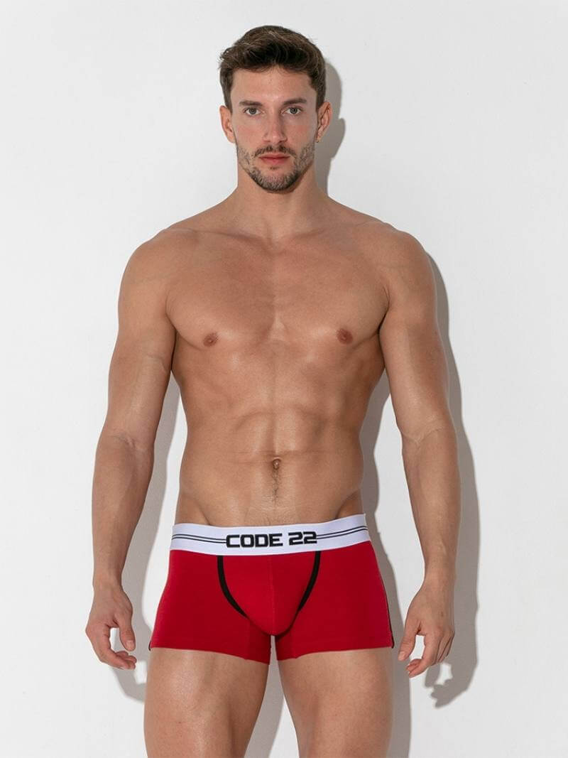 CODE22 Men's Padded Boxer Trunk with Power Shape Enhanced Pads
