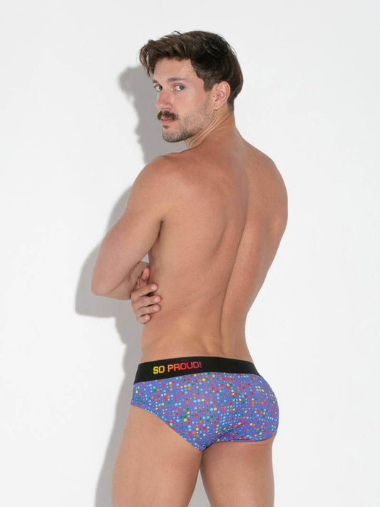 CODE22 Men's Pride Dots Mesh Brief