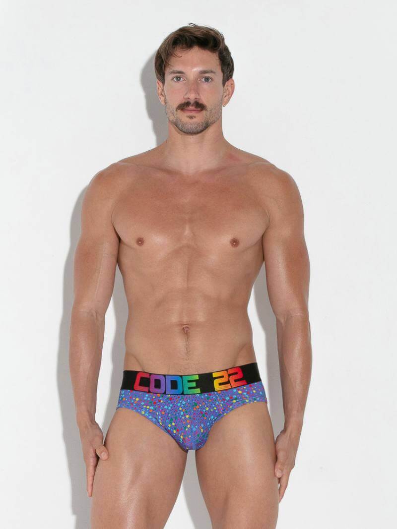 CODE22 Men's Pride Dots Mesh Brief