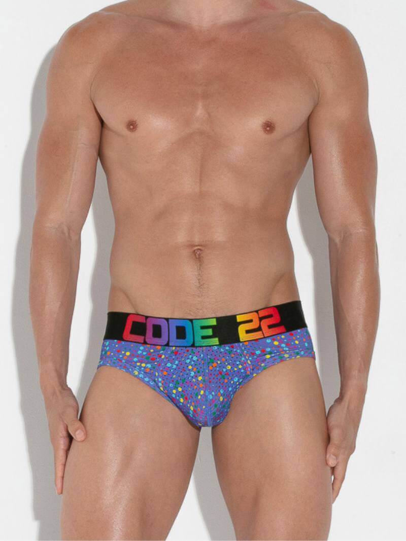 CODE22 Men's Pride Dots Mesh Brief
