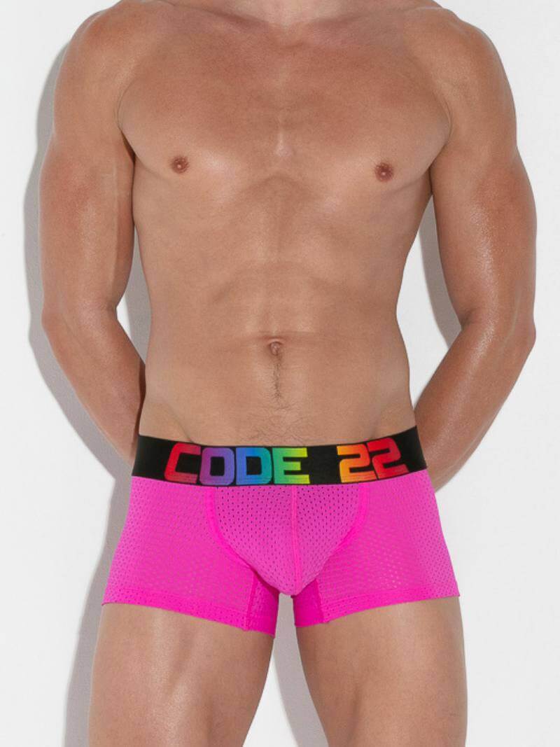 CODE22 Men's Gay Pride Mesh Trunk